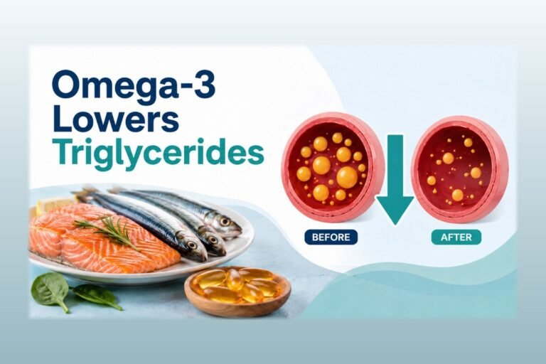 Omega-3 evidence review showing triglyceride reduction