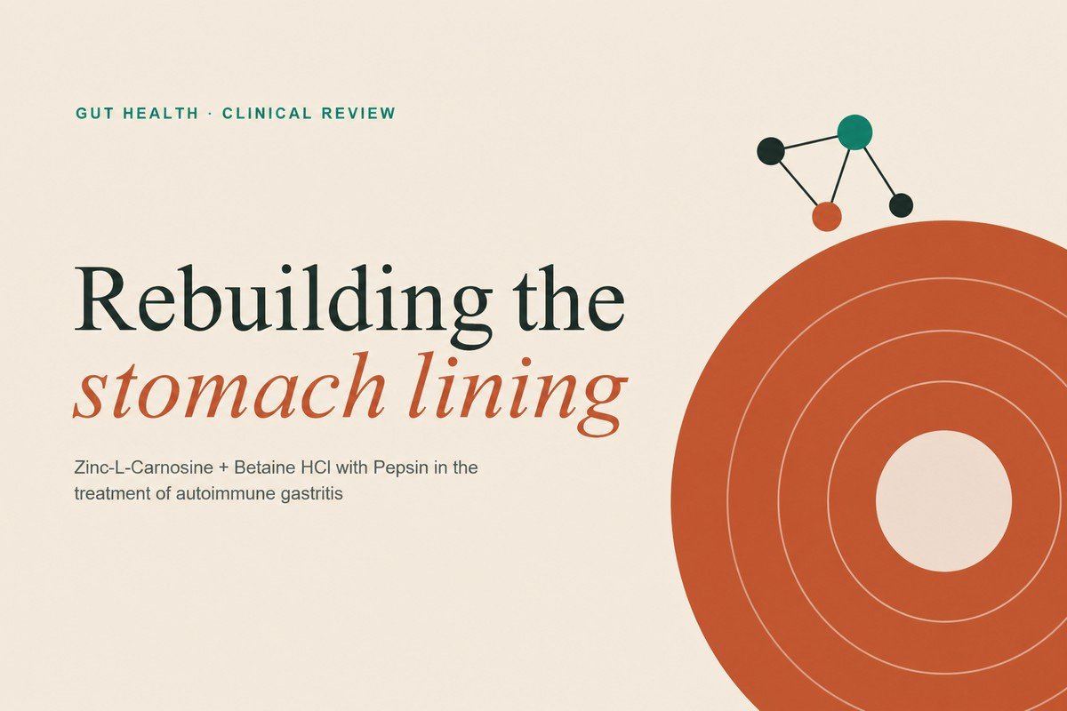 Zinc-L-carnosine evidence review for stomach lining health