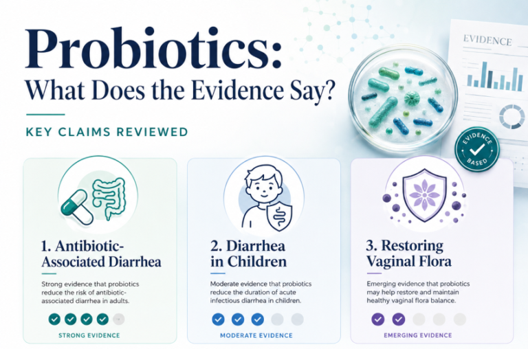 Probiotics evidence review for gut health