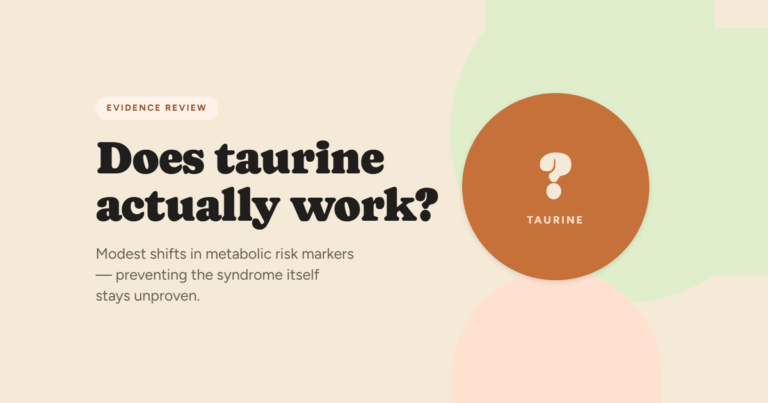 Taurine supplement evidence review